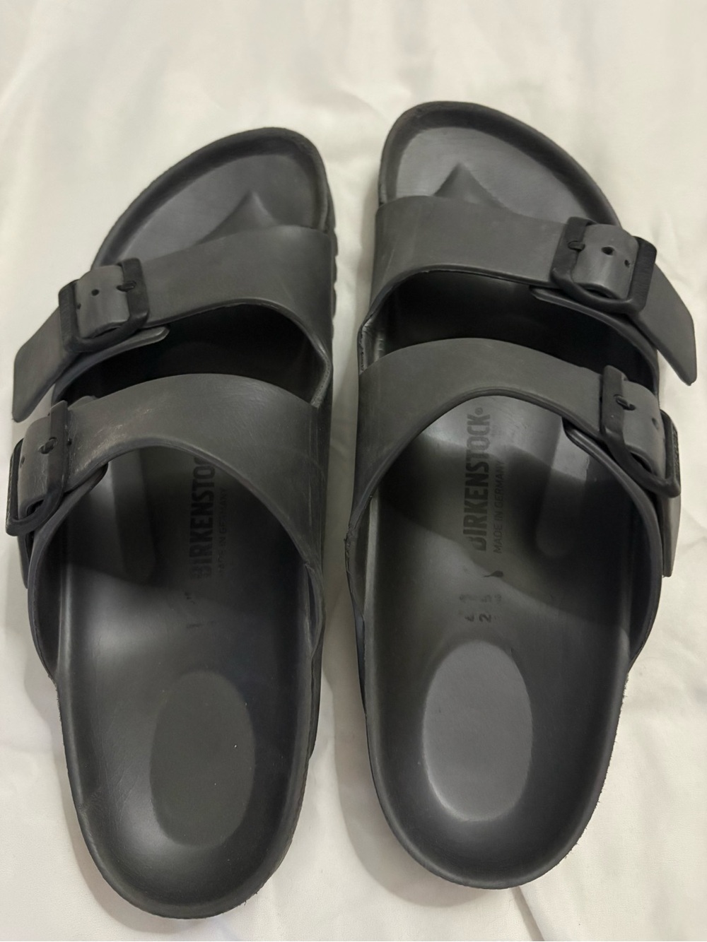 Birkenstock Black Two-Strap EVA Slide Sandals